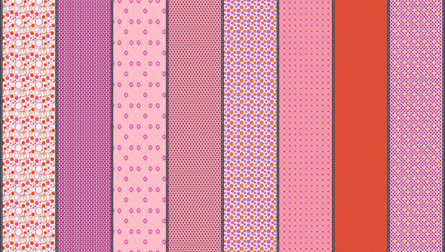 Mixed Bag of Lollies Half Yard Bundle includes by Jen Kingwell for Moda Fabrics