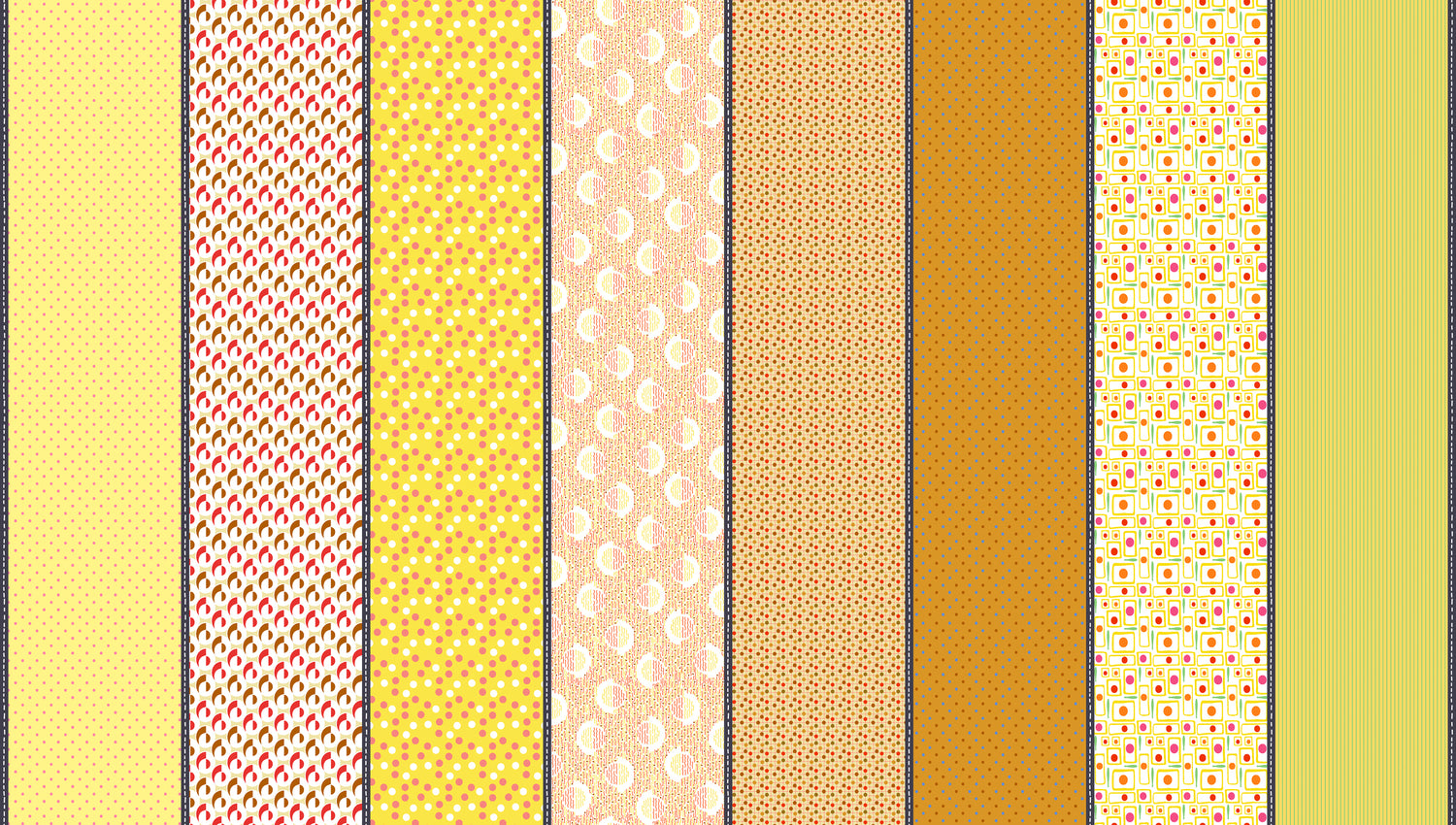 Mixed Bag of Lollies Half Yard Bundle includes by Jen Kingwell for Moda Fabrics