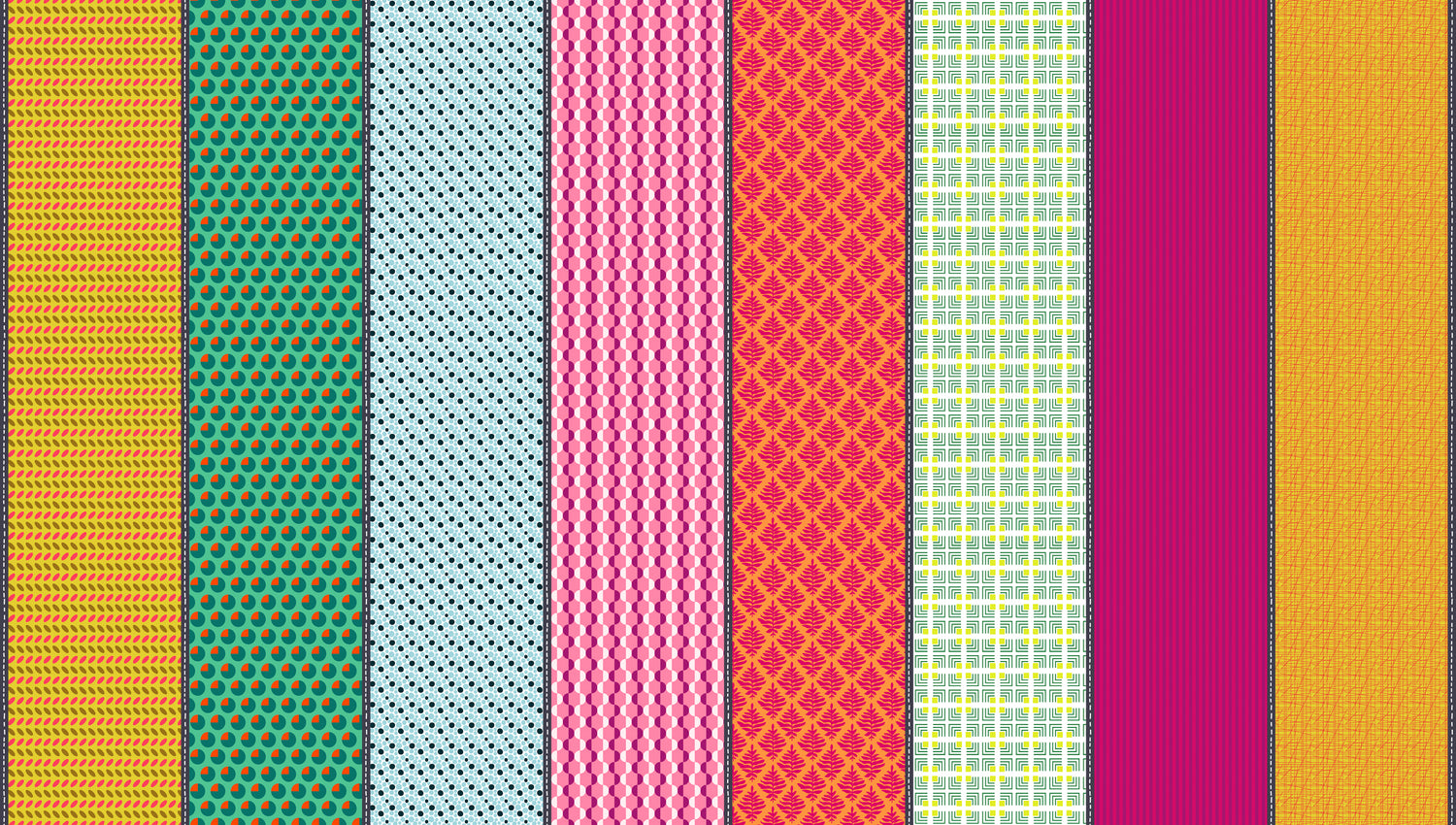 Mixed Bag of Lollies Half Yard Bundle includes by Jen Kingwell for Moda Fabrics