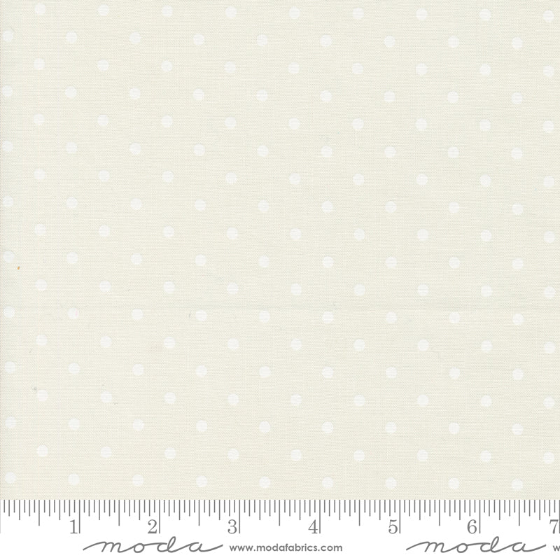 My Summer Dottie Dot Cream White 3046-17 by Bunny Hill Designs Sold in 1/2 Yard Increments