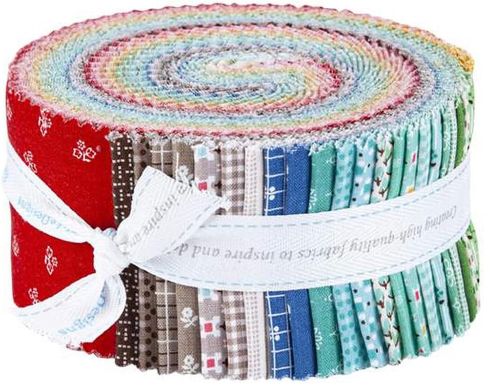 Prim 2 1/2" Rolie Polie for Riley Blake Designs includes 40 pieces RP-9690-40 by Lori Holt