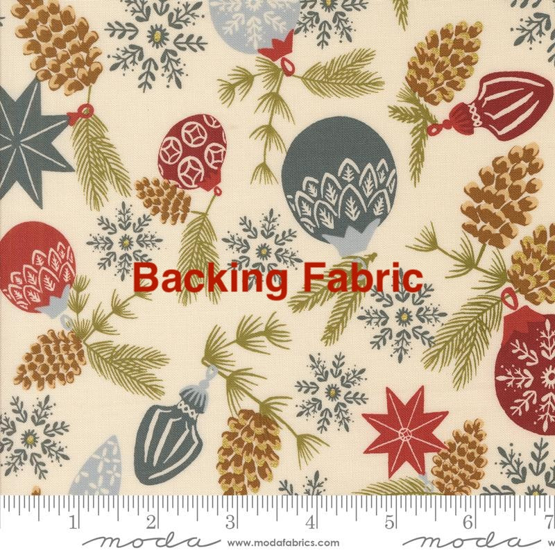 Yuletide Treats Quilt Kit features Old World Yuletide by Fancy That Design House Fabrics for the quilt top, backing and Pattern 52 x 61
