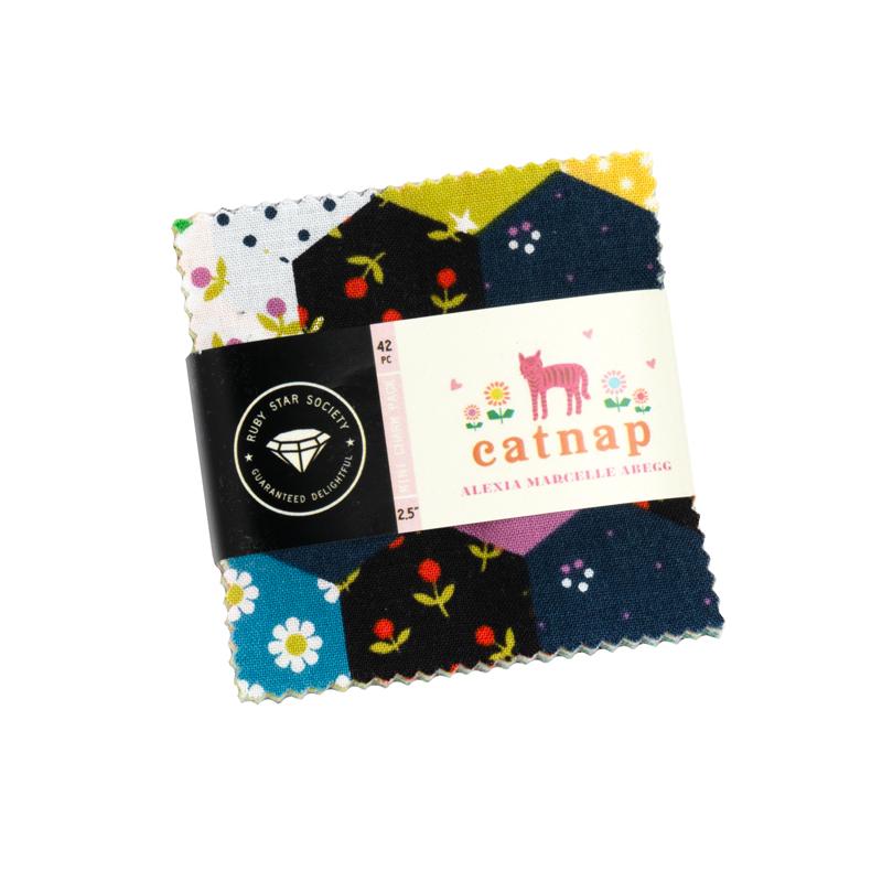 Catnap Mini Charm 2.5" by Alexia Abegg for Ruby Star Society bin