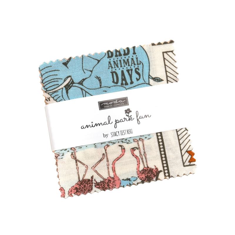 Animal Park Fun Mini Charm by Stacy Iest Hsu 20960MC For Moda Fabrics