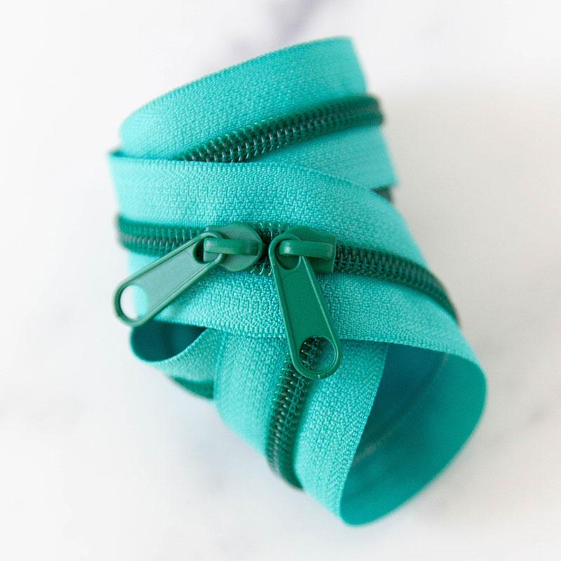 30" Zipper Turquoise includes 2 zipper pulls - SSCZ18 by Stitch Supply Co.