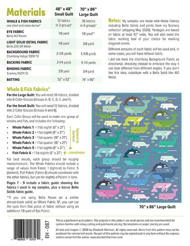 Whale Watching Pattern by Elizabeth Hartman EH-087