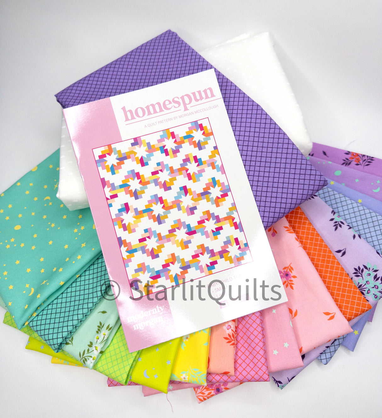 Homespun Quilt Kit includes Pattern Featuring Tula Pink True Colors 2025 - Final Quilt Size is 64" x 64"