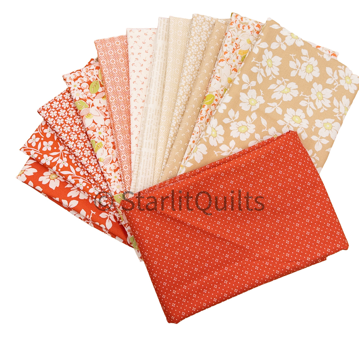 Victorias Quilt Kit featuring Red and Taupe Color Way - Summers End by Fig Tree Quilts