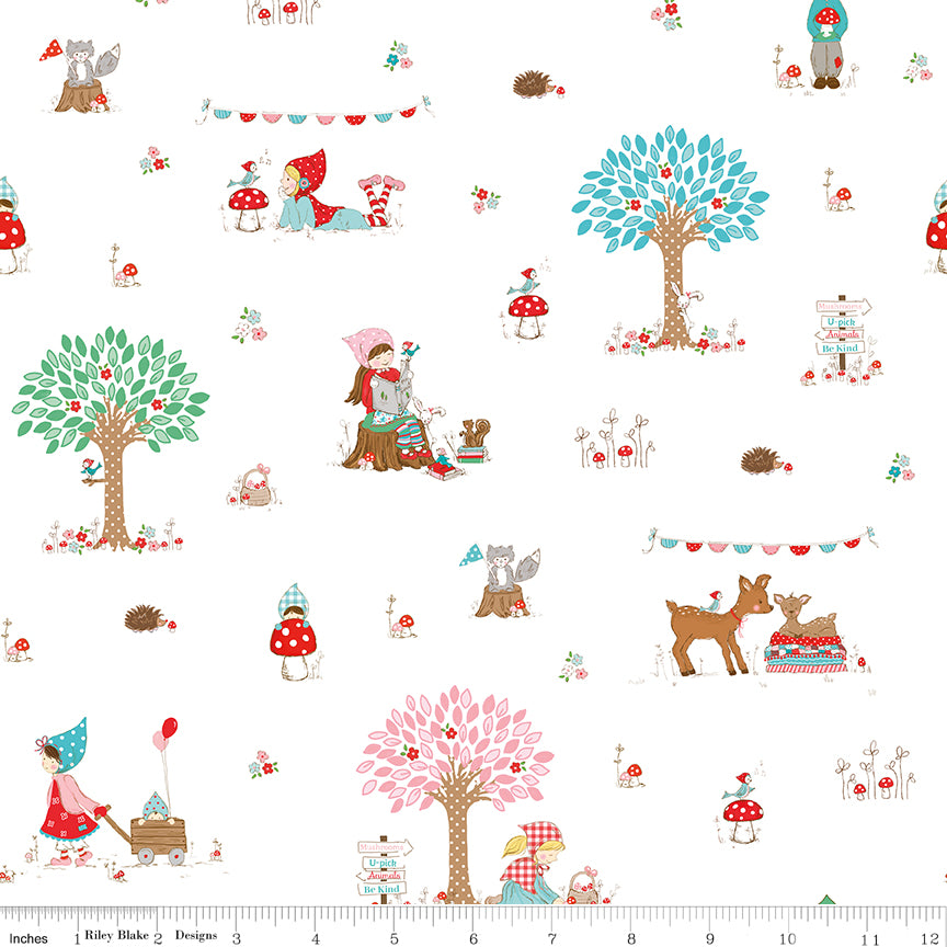 Whimsical Woodland Main White
