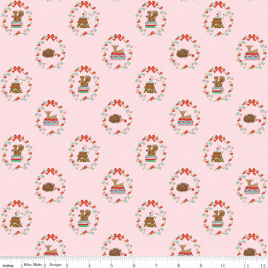 Whimsical Woodland Animals Pink