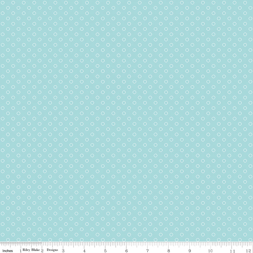 Whimsical Woodland Circle Dots Aqua