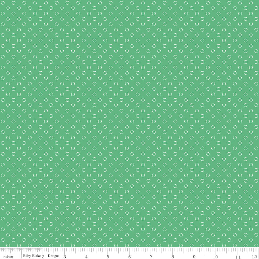 Whimsical Woodland Circle Dots Green
