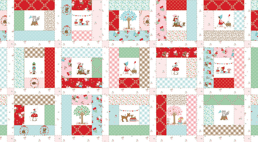 Whimsical Woodland Cheater Print Multi 23 1/2 x 42