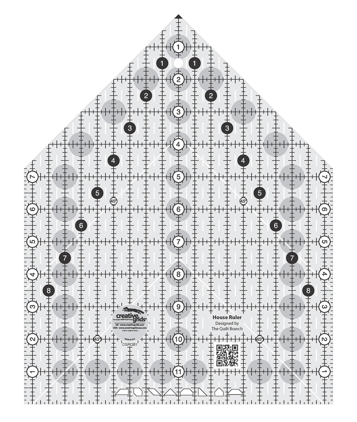 Creative Grids House Quilt Ruler CGRQB1