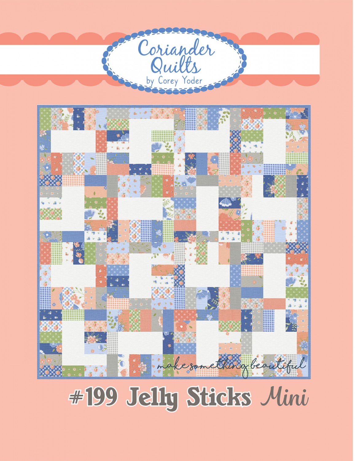 Jelly Sticks Mini Quilt Kit by Coriander Quilts CQ199 includes Pattern and fabric to make the top