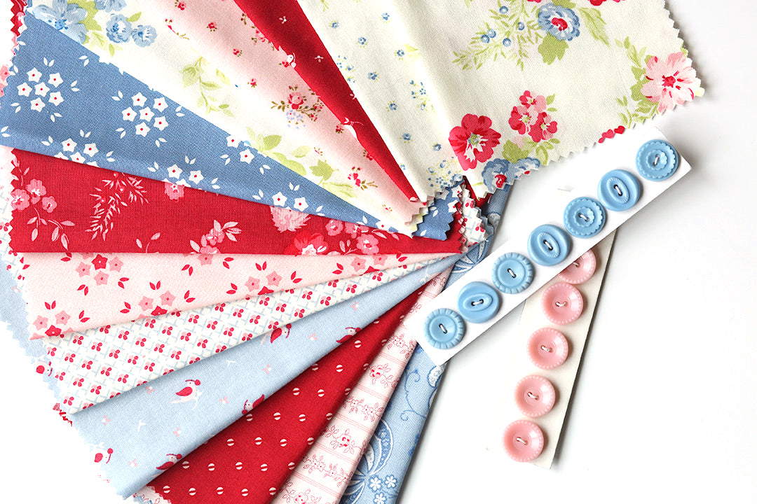 Hollyhocks and Roses Half Yard Bundle by Bunny Hill Designs for Moda Fabrics includes all 31 Prints Cut by Starlit Quilts