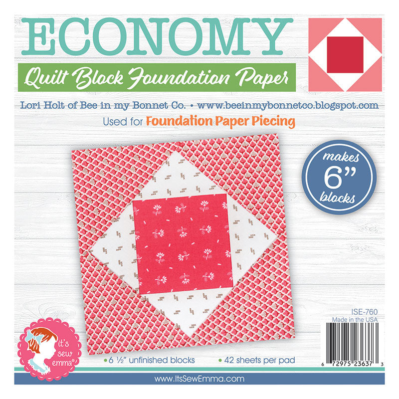 Economy Quilt Block 6in Foundation Paper Piecing