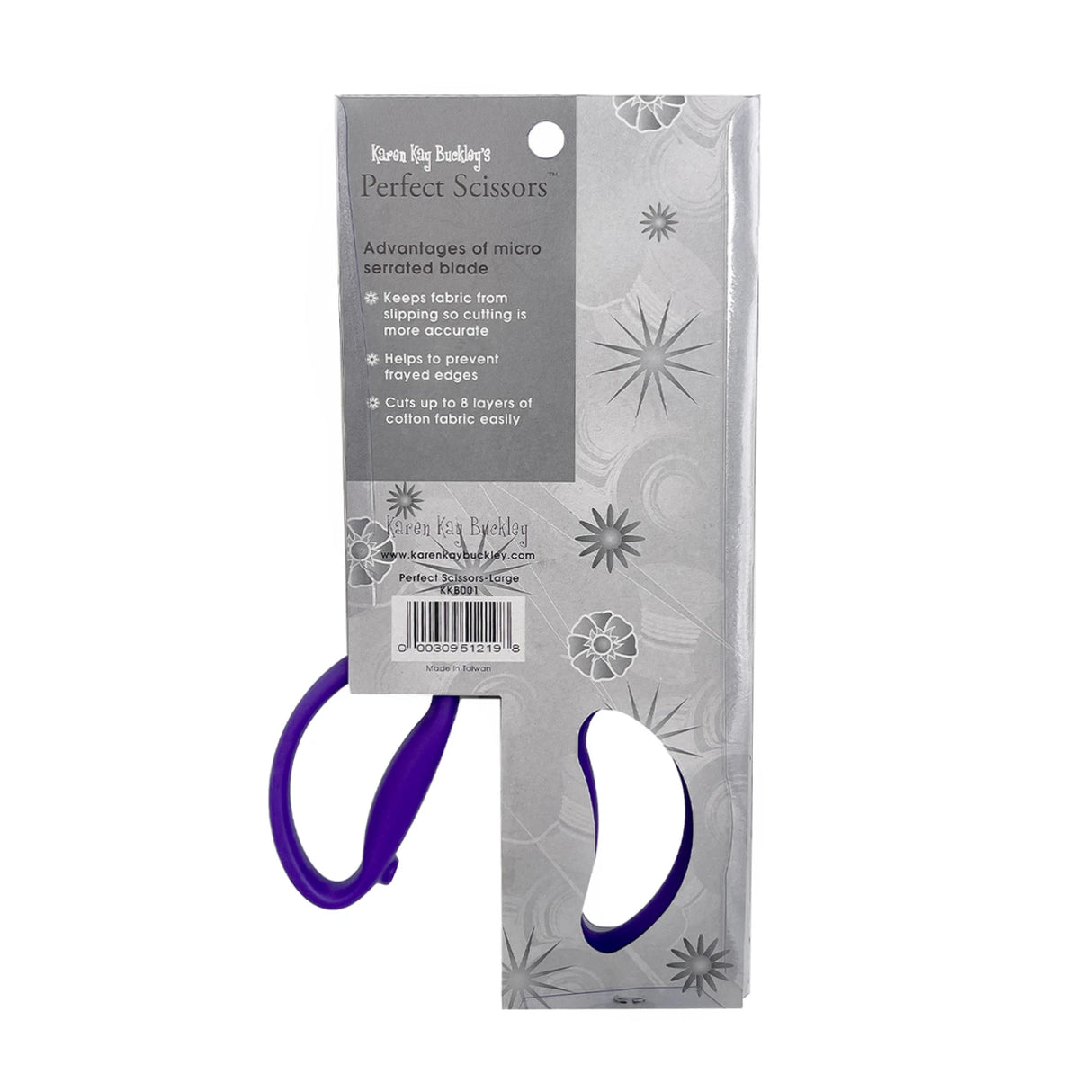 Perfect Scissors Purple 7-3/4in Large Micro-Serrated Non-Slip Blade # KKBPSL