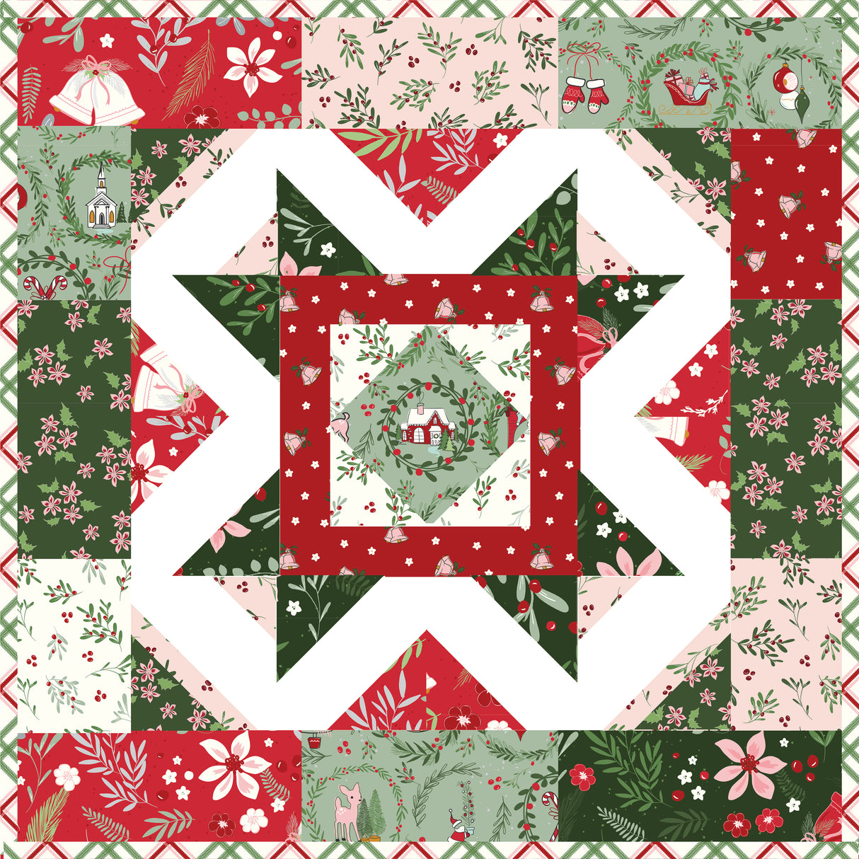 A Little Christmas Runner and Pillow Pattern # FT-8498 By Beverly McCullough for Flamingo Toes