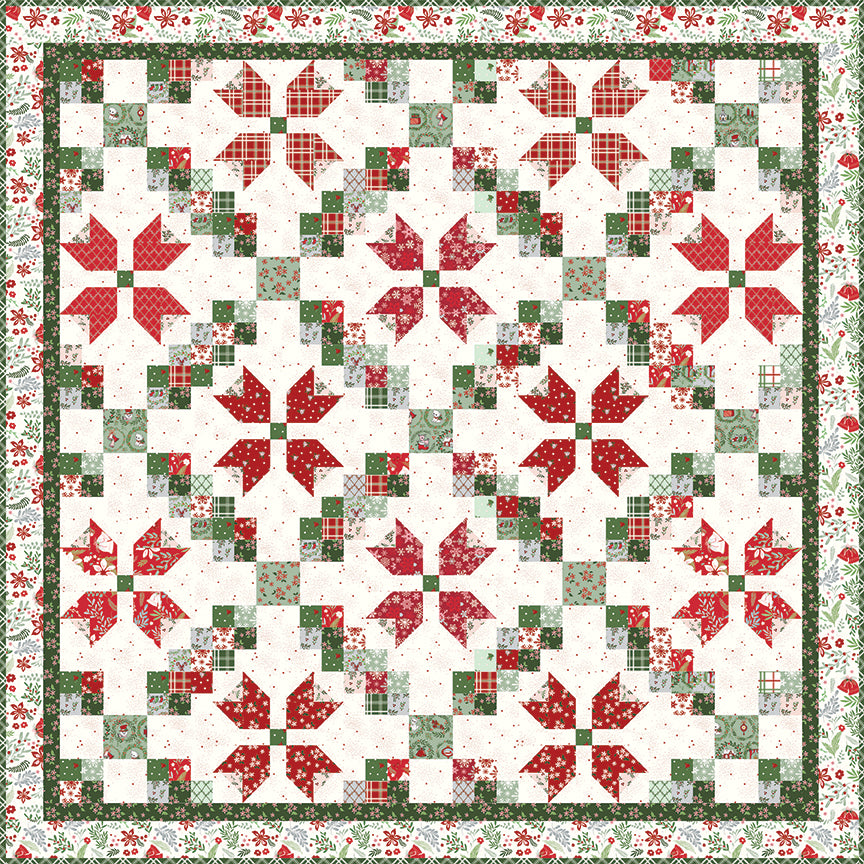 Patchwork Blooms Quilt Pattern FT-8528 By Beverly McCullough for Flamingo Toes