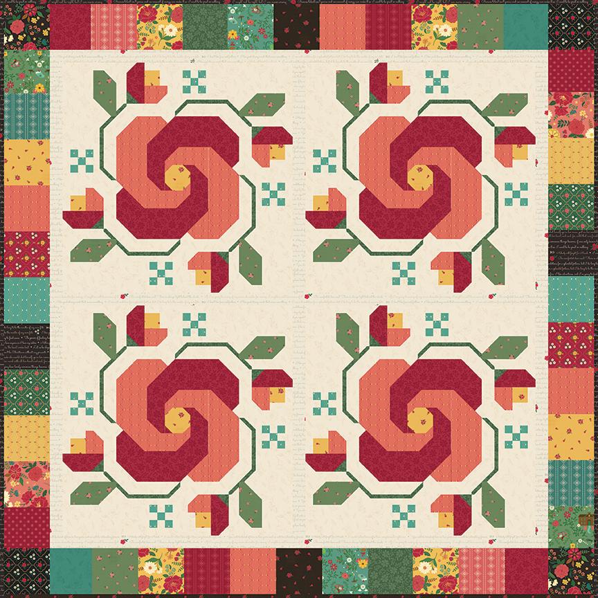 Heather Peterson Rose in Bloom Quilt Pattern
