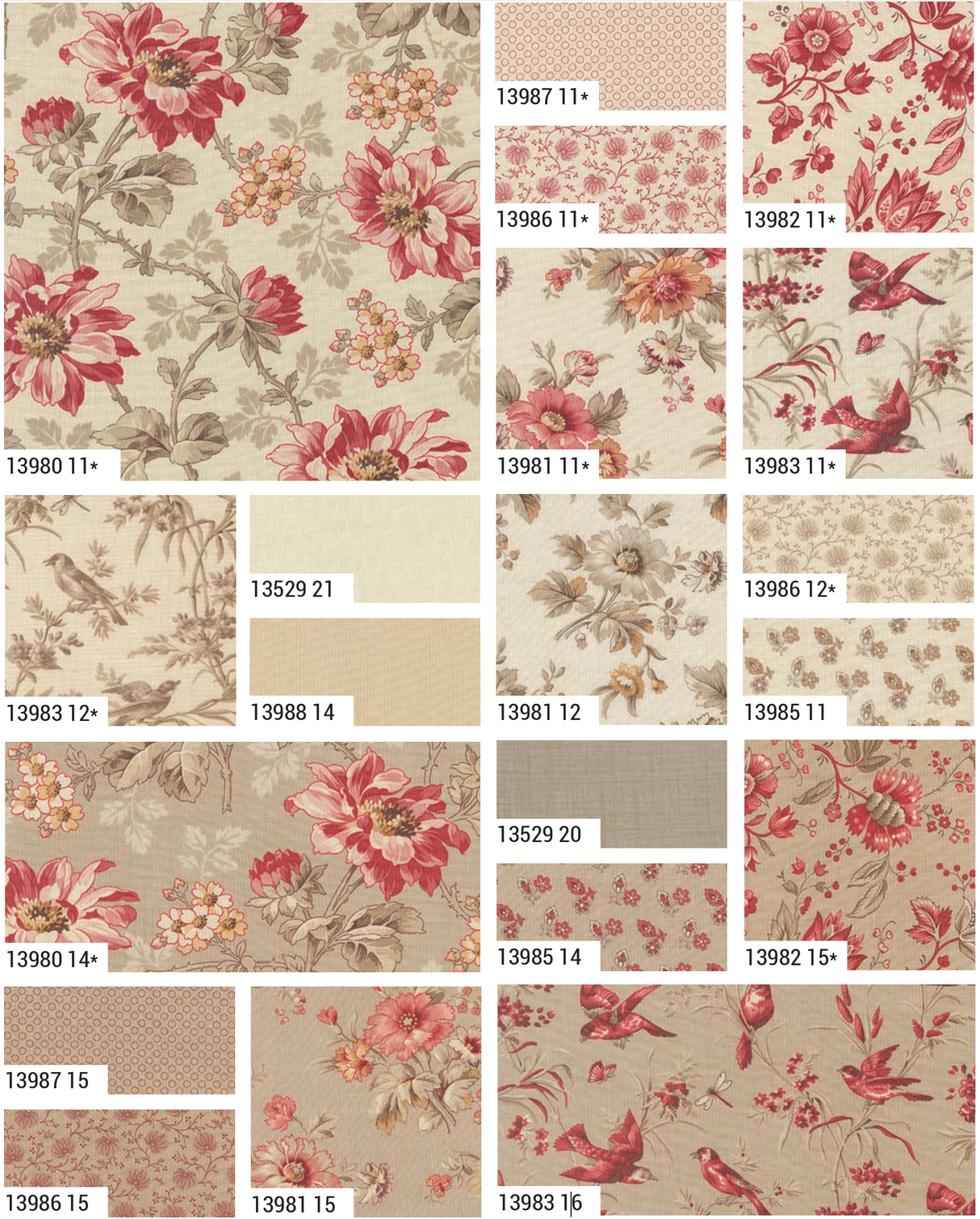 Joie de Vivre 2.5" Mini Charm 13980MC by French General for Moda Fabrics bin 10