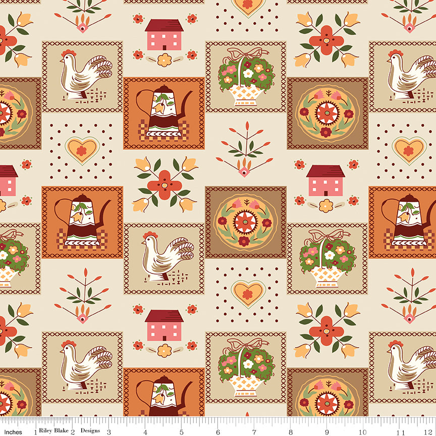 Baked With Love 107/108" Wide Back Kitchen Linen