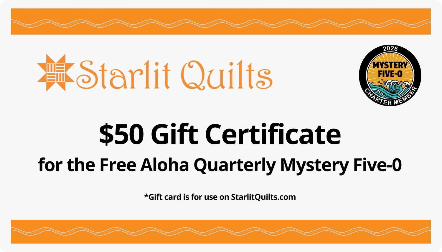 M50 Gift Card - Starlit Quilts