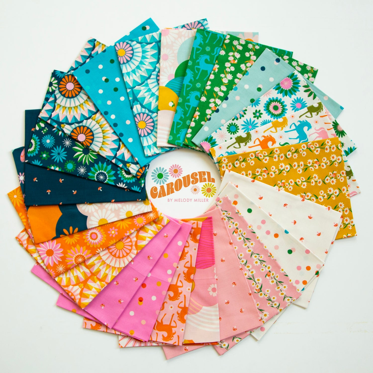 Carousel Half Yard Bundle includes all 23 Prints by Melody Miller Bundler For Ruby Star Society - Custom Cut by Starlit Quilts