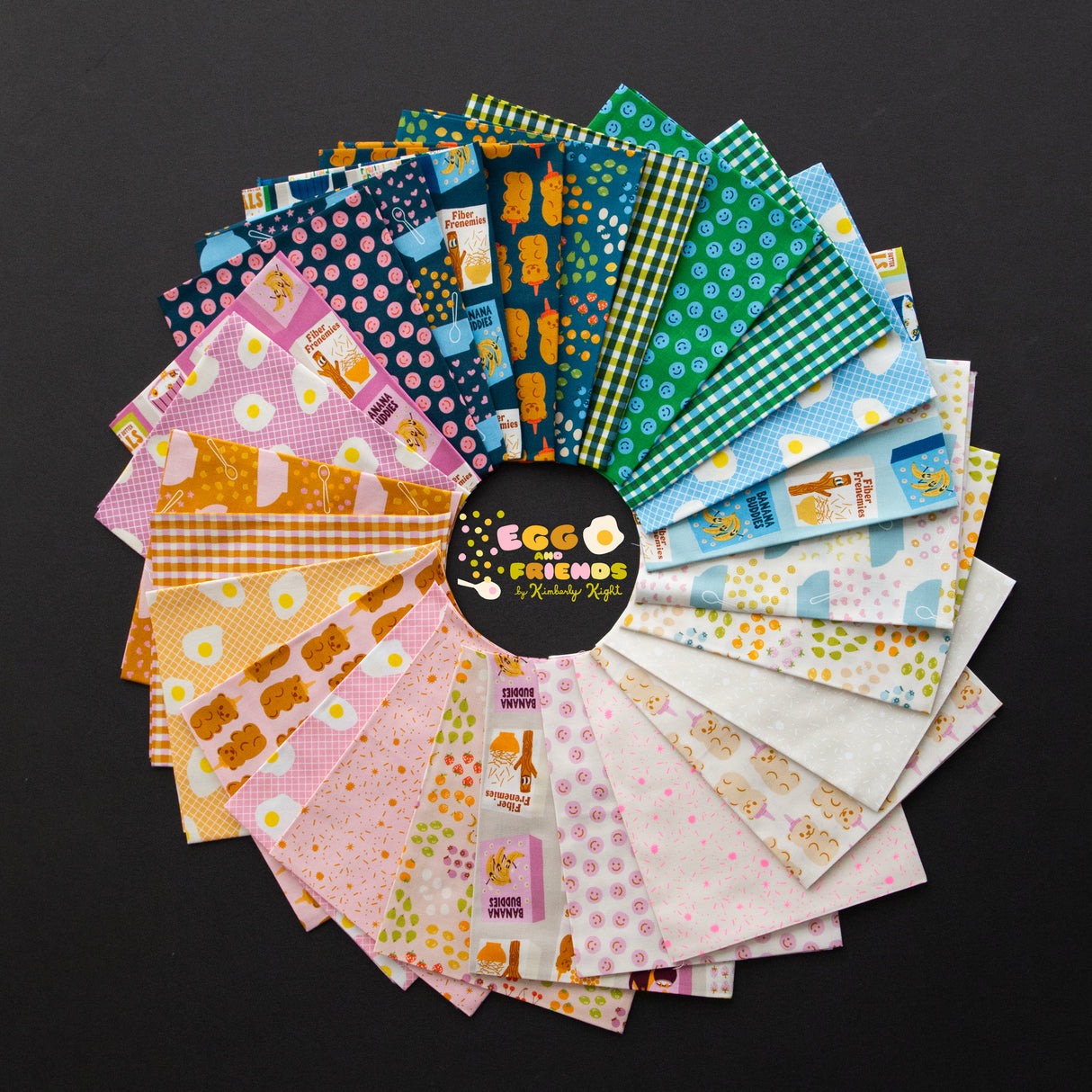 Egg and Friends Fat Eighth Bundle includes 26 Fat Eighths Cut and Packaged by Starlit Quilts by Sarah Watts for Ruby Star Society of Moda Fabrics
