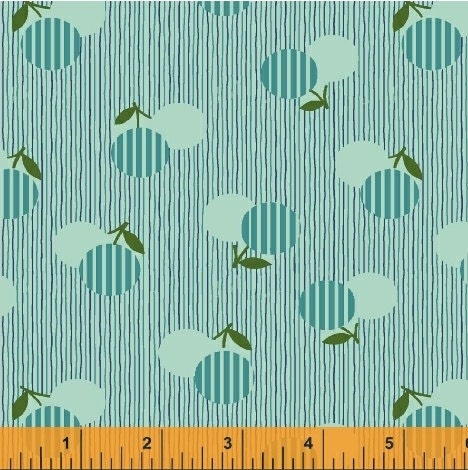 Dixie Aqua Flower Dot Yardage SKU# 41863-3 Dixie by Cluck Cluck Sew for Windham Fabrics