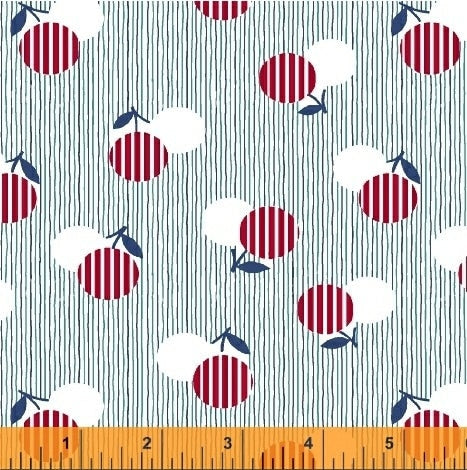 Dixie White Flower Dot Yardage SKU# 41863-2 Dixie by Cluck Cluck Sew for Windham Fabrics Sold in 1/2 Yard Increments
