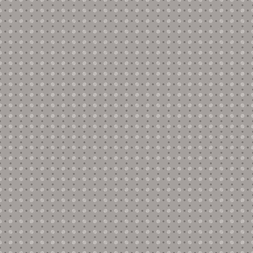 Bee Basics Polka Dots Gray Yardage - C6405-GRAY by Lori Holt of A Bee in My Bonnet for Riley Blake Designs Sold in 1/2 yard increments