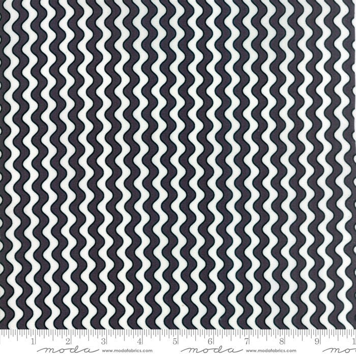 Dot Dot Boo! Boo Stripe Black 22334-11 by Me & My Sisters Designs for Moda Fabrics Sold in 1/2 Yard Increments