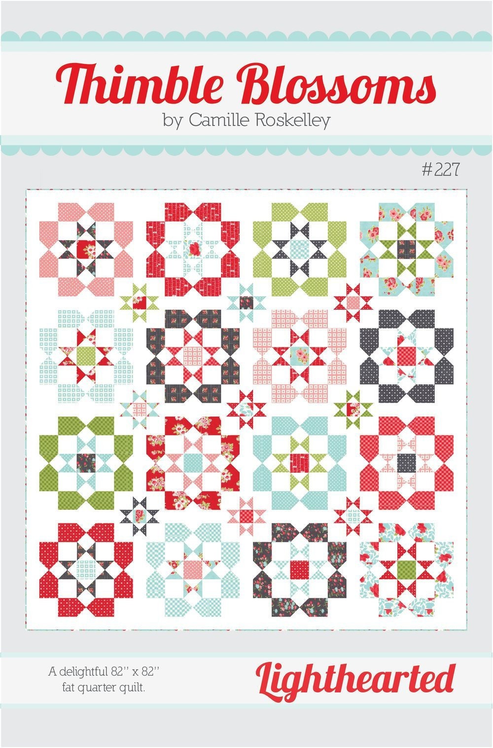 Lighthearted pattern TBL227 82” x 82” quilt Printed Pattern ONLY