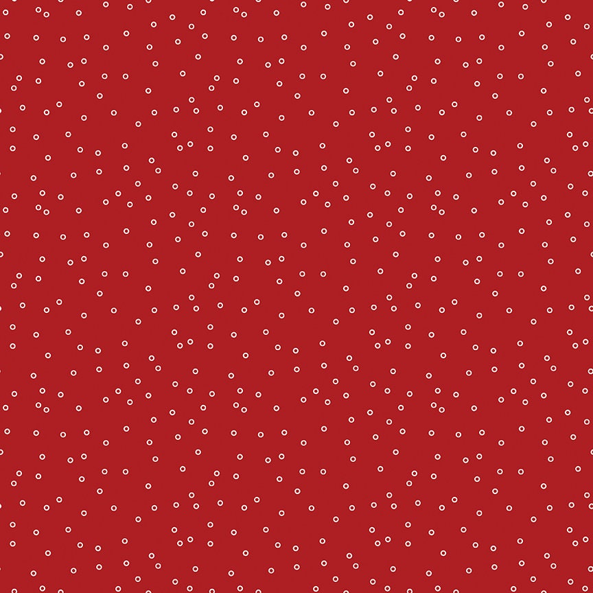 Prim Circles Barn Red C9693-BARNRED Sold in 1/2 yard increments continuously