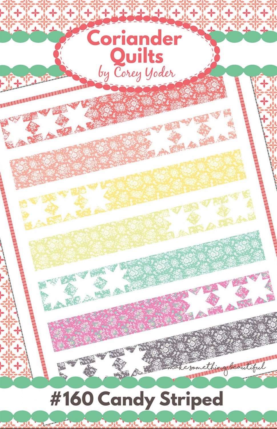 Candy Striped Quilt Pattern by Coriander Quilts CQ160P