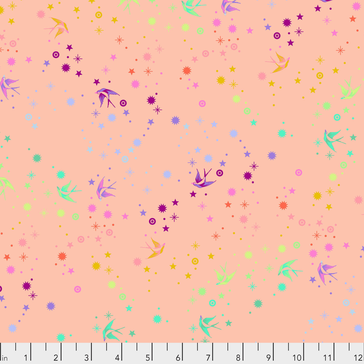 New True Colors Fairy Dust - Sherbet Yardage PWTP133.Sherbet by Tula Pink for Free Spirit Fabrics