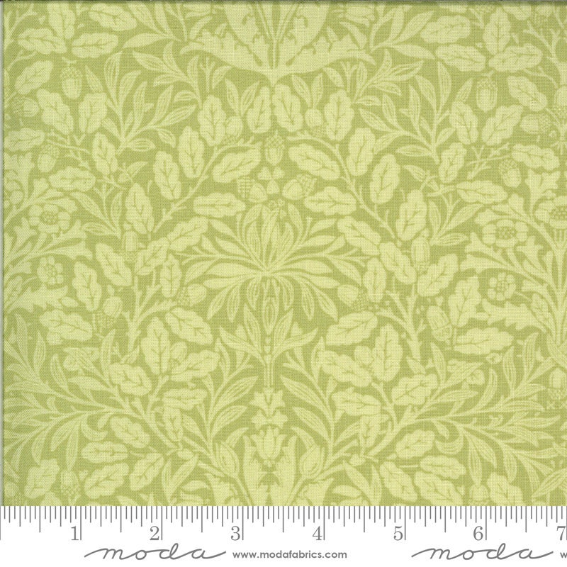 Dover Acorn Damask Sprig Yardage 18701-20 by Brenda Riddle of Acorn Quilts for Moda Fabrics Sold in 1/2 Yard Increments