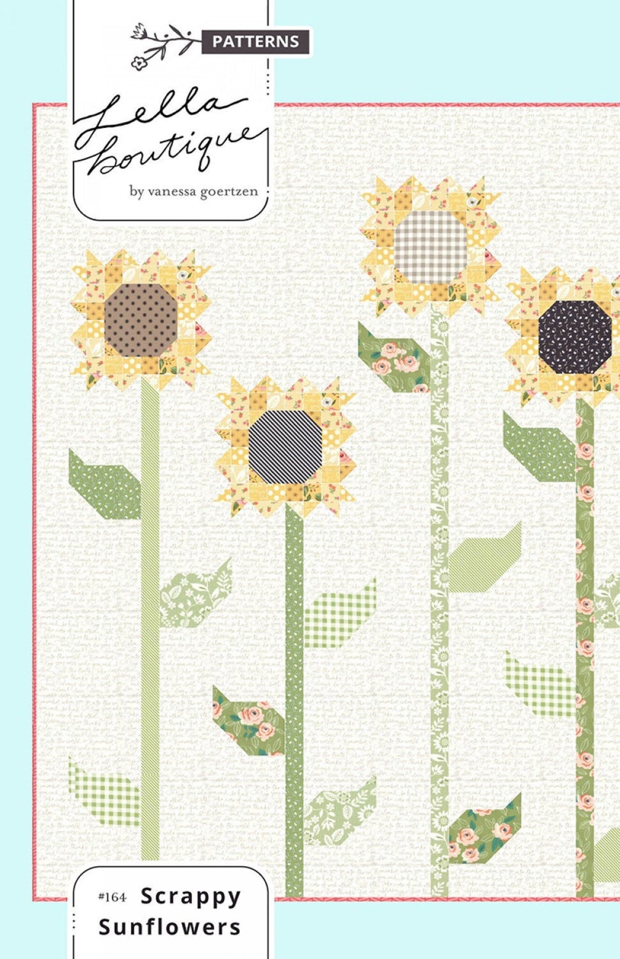Scrappy Sunflowers Pattern by Vanessa Goertzen for Lella Boutique LB164