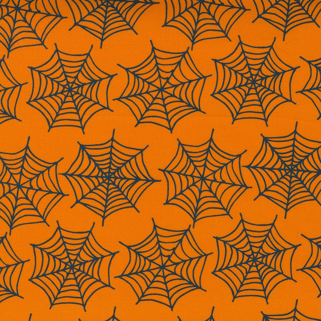 Holiday Essentials Halloween Spiderwebs Pumpkin 20732-16 by Stacy Iest Hsu for Moda Fabrics Sold in 1/2 Yard Increments