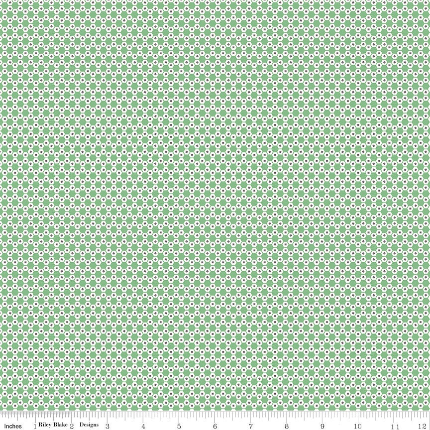 Stitch Hexi Leaf Yardage C10933-Leaf By Lori Holt for Riley Blake Sold in 1/2 yard increments