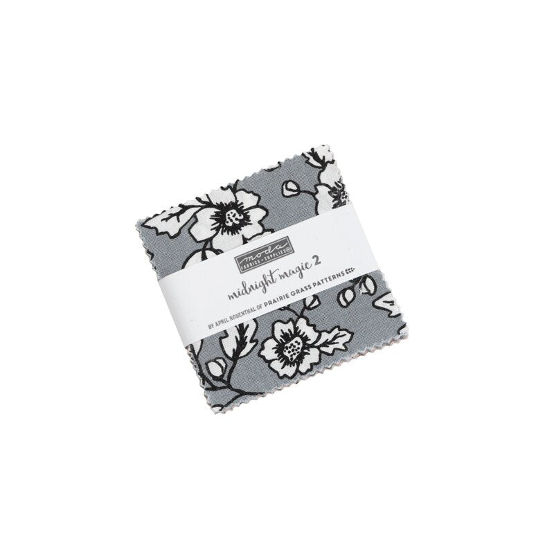 Midnight Magic 2 Mini Charm 2.5" 24100MC by April Rosenthal Prairie Grass for Moda Fabrics bin 48