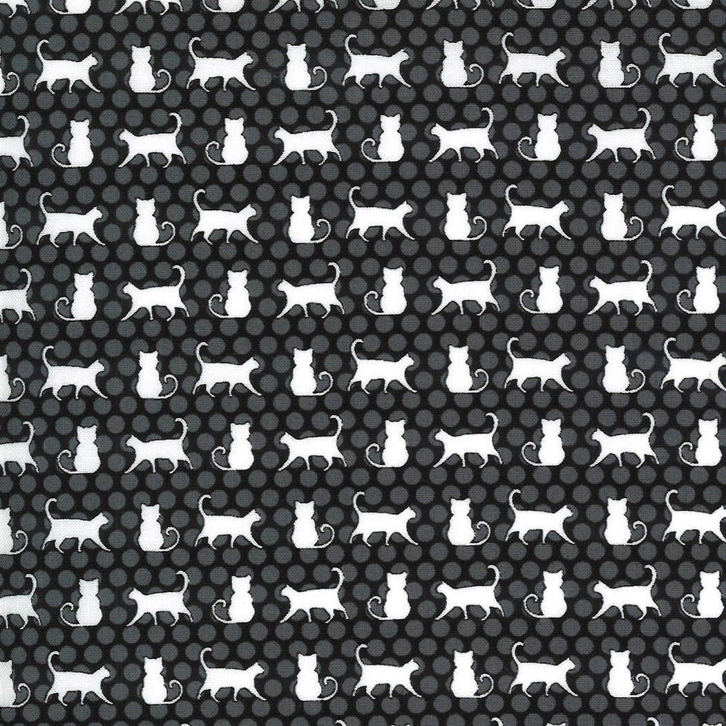 Midnight Magic 2 Cat Parade Midnight Yardage 24102-17 by April Rosenthal for Moda Fabrics Sold in 1/2 Yard Increments