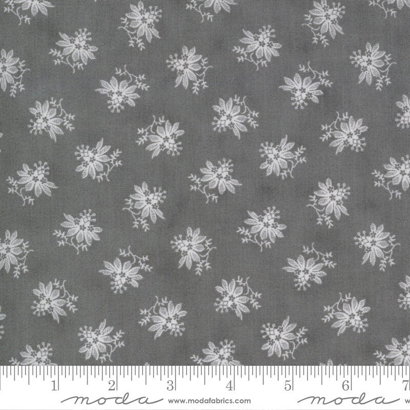 Urban Farmhouse Gatherings II Pineapple Flower Ash Grey Half Yard Increments 49132-11 by Primitive Gatherings for Moda Fabrics