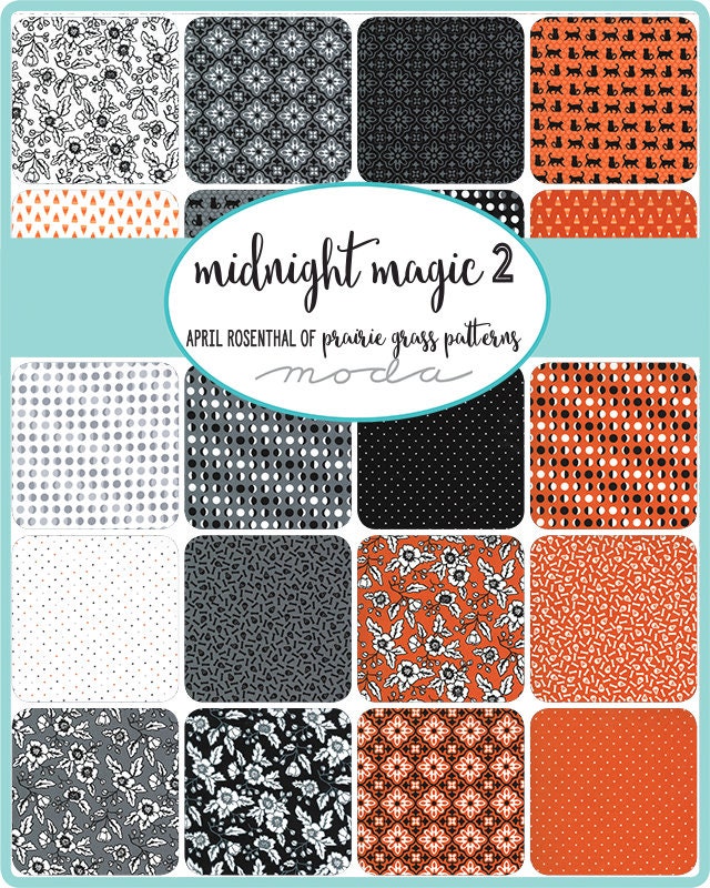 Midnight Magic 2 Candy Corn Mist Yardage 24103-16 by April Rosenthal for Moda Fabrics Sold in 1/2 Yd Increments