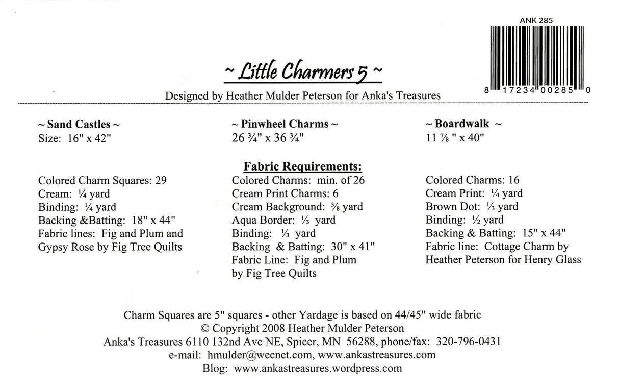 Little Charmers 5, ANK285 by Heather Peterson for Anka's Treasures