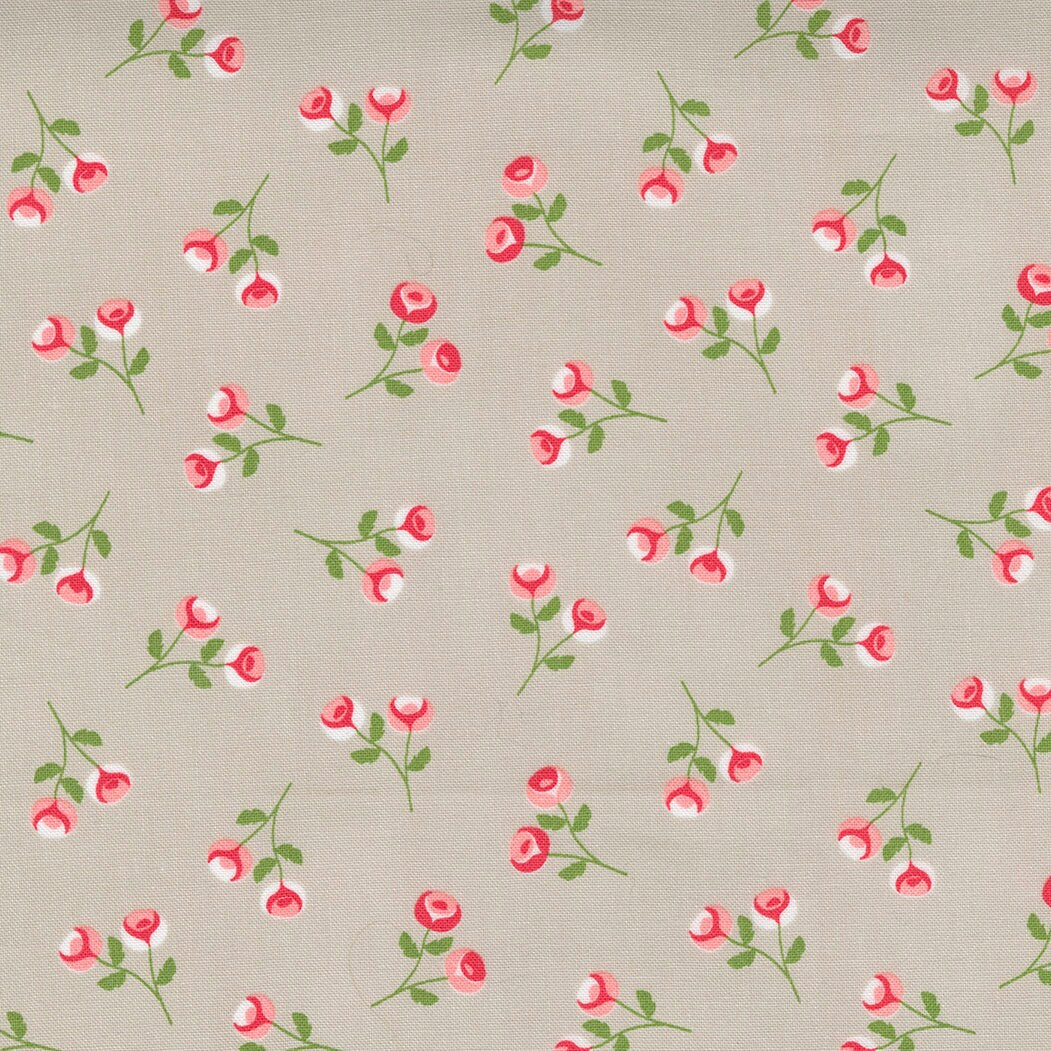 Beautiful Day Rosebuds Stone Yardage 29133-13 by Corey Yoder for Moda Fabrics Sold in 1/2 yard increments cut continuously