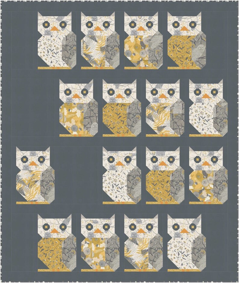 Owls See You Quilt Pattern WS26 by Wendy Sheppard Printed Pattern Only 49 x 58 inches