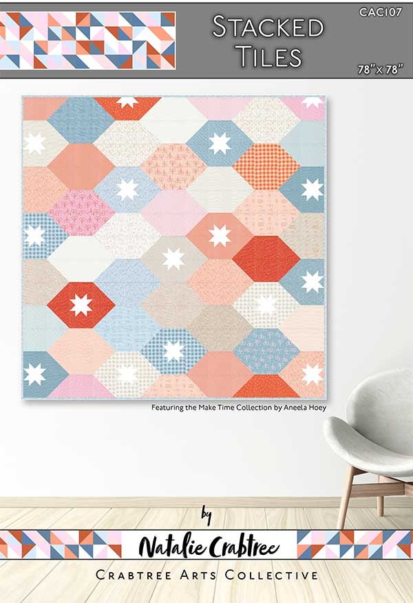 Stacked Tiles Quilt Pattern by Crabtree Arts Collective Finished Size 78" x 78"